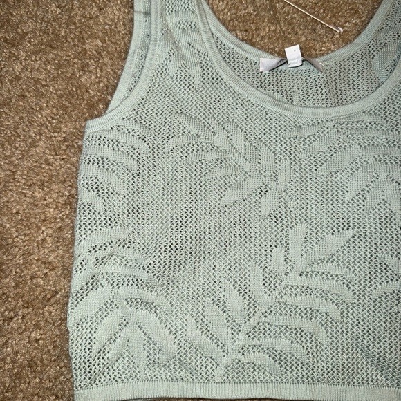 Madewell Light Green Textured Tank Top - Picture 2 of 4